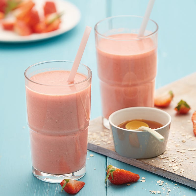 Frühstückssmoothie mit Erdbeeren