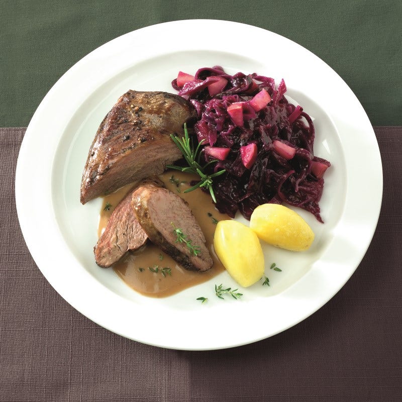 Foto van Ganzenborstfilet met rodekool door WW
