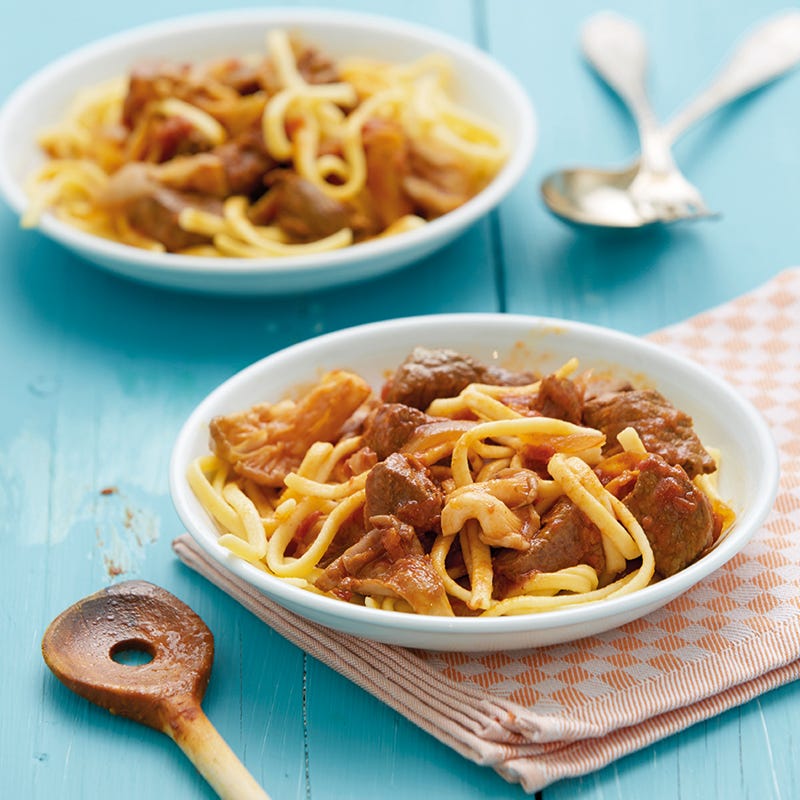 Currygulasch mit Austernpilzen