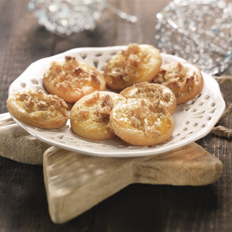 Sinaasappelkoekjes met walnoten