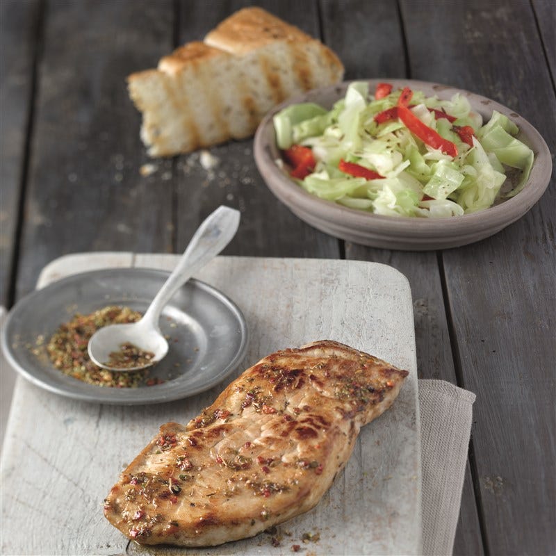 Gyrosschnitzel met kool