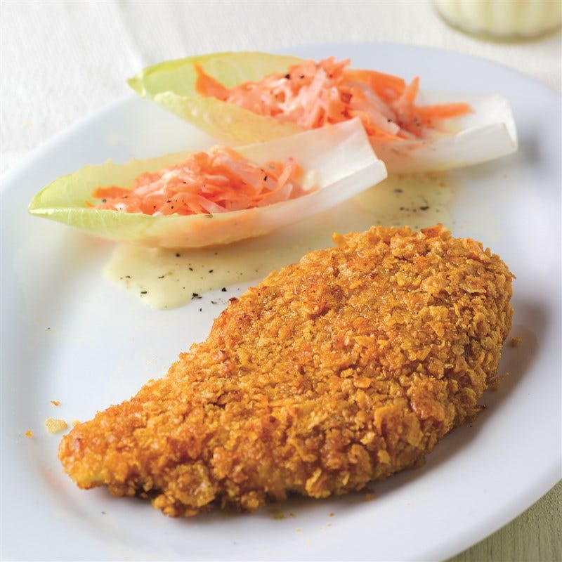 Kipschnitzel in een krokant jasje