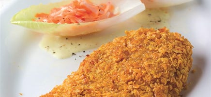 Kipschnitzel in een krokant jasje