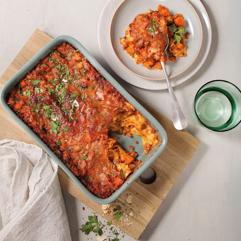 Vegetarische Lasagne mit Parmesan