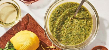 Sauce fraîche au citron et aux fines herbes