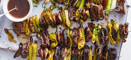 Brochettes de bifteck et de shishito