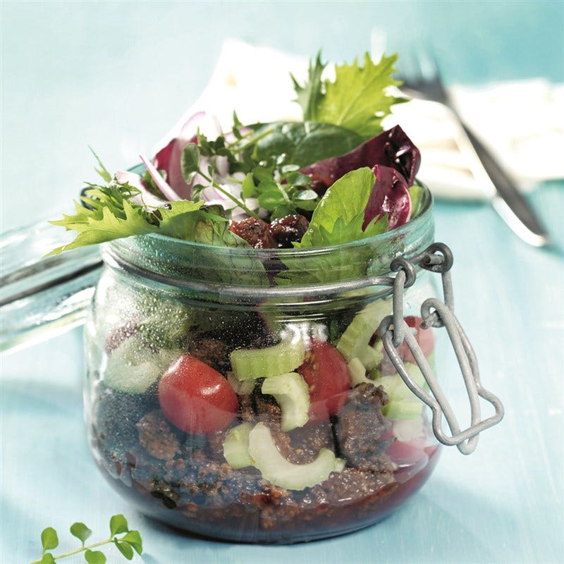 Barbecuesalade met gehakt