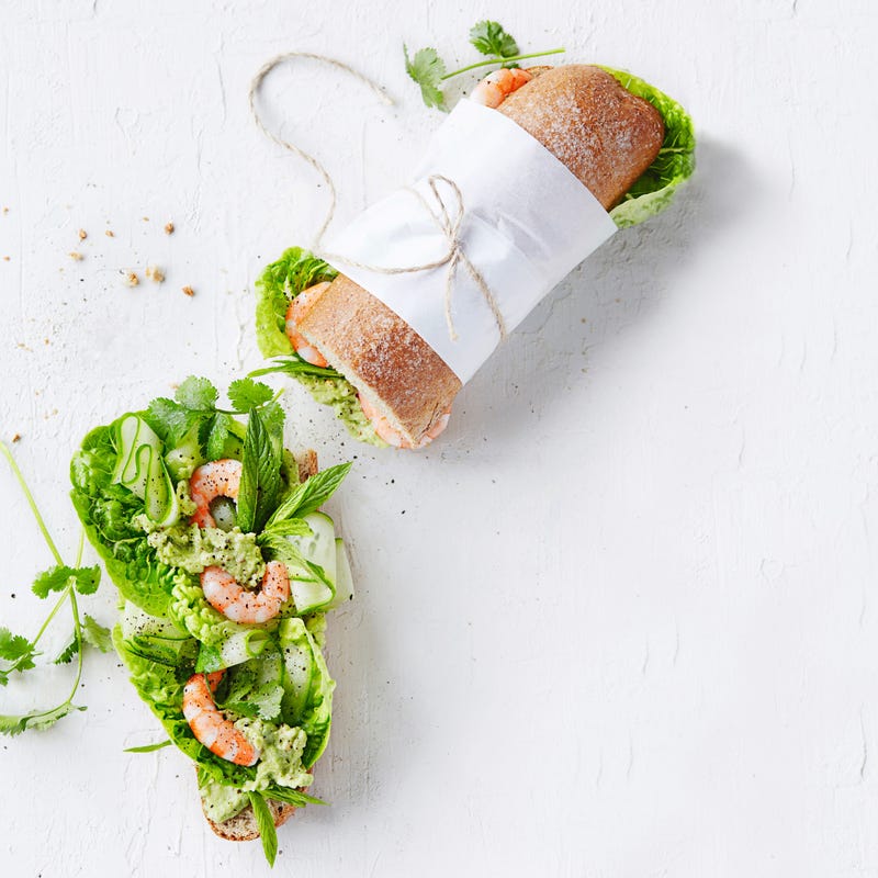 Photo of Prawn baguette with spicy avocado & herb salad by WW