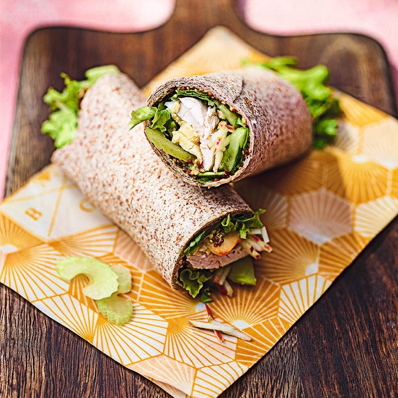Photo of Turkey, apple & smoked Cheddar wraps by WW