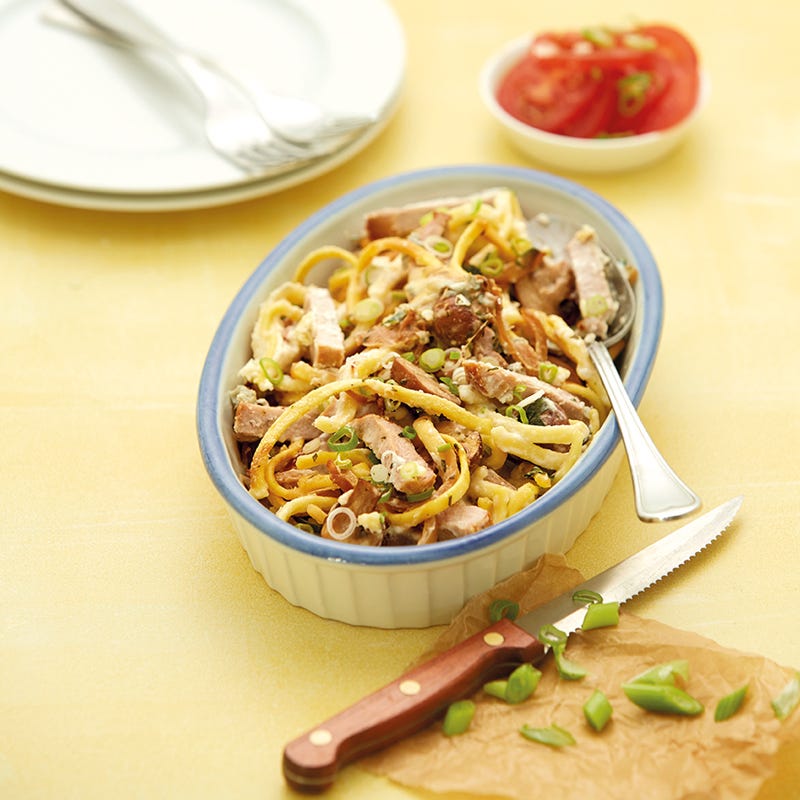 Filet-Spätzle-Auflauf mit Gorgonzola