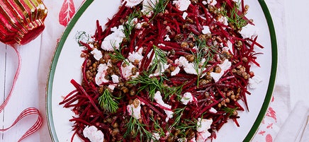 Lentil and beetroot salad