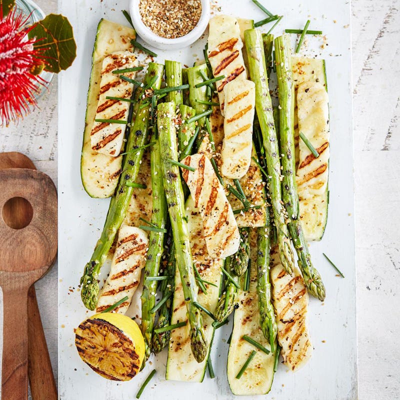 Photo of Grilled asparagus, zucchini and haloumi by WW