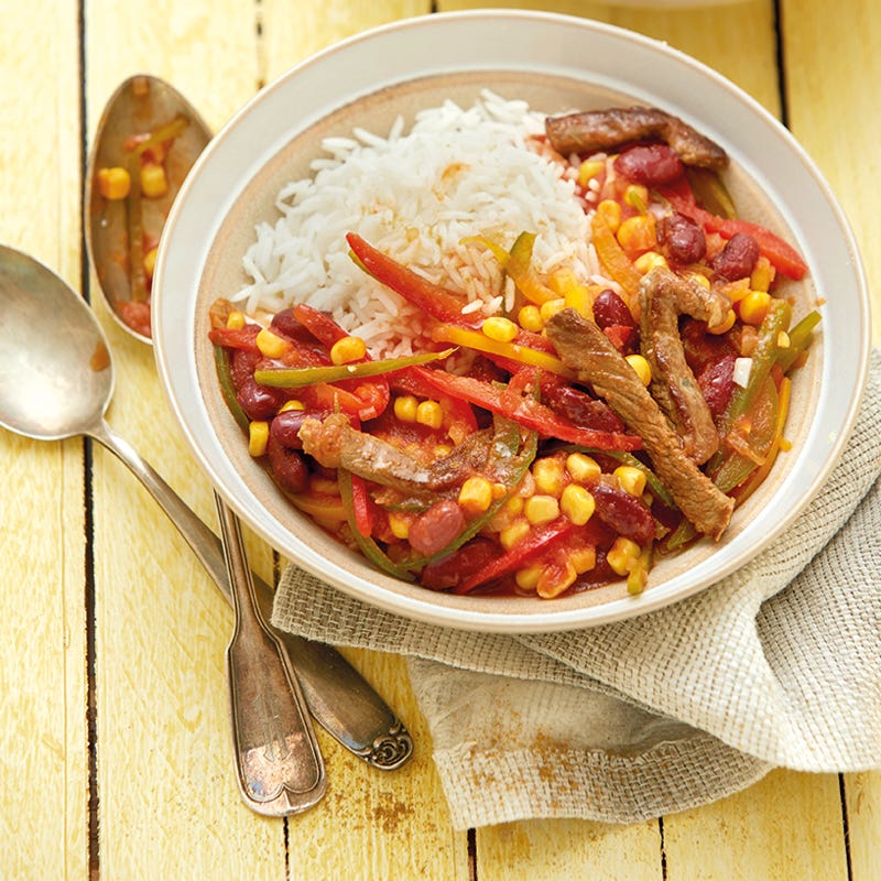 Rinderchili mit Reis
