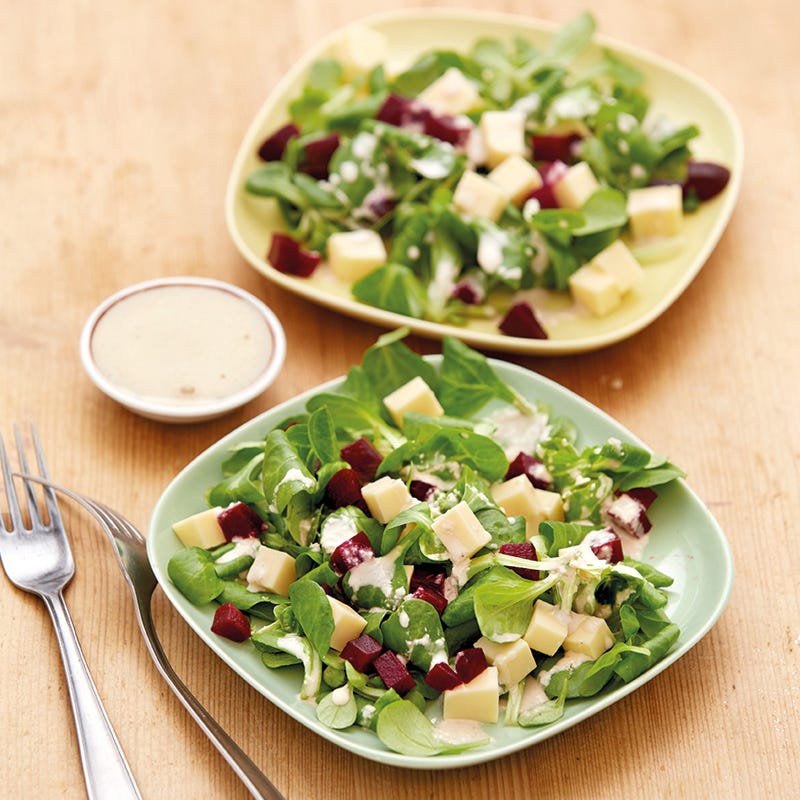 Feldsalat mit Walnussdressing
