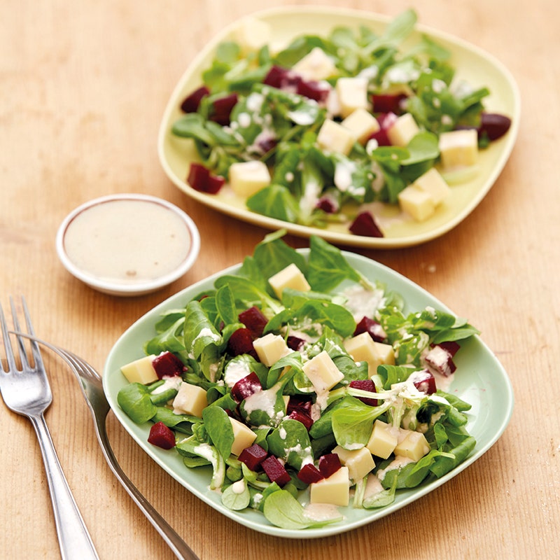 Feldsalat mit Walnussdressing