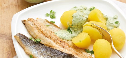Forellenfilets mit Grüner Sauce