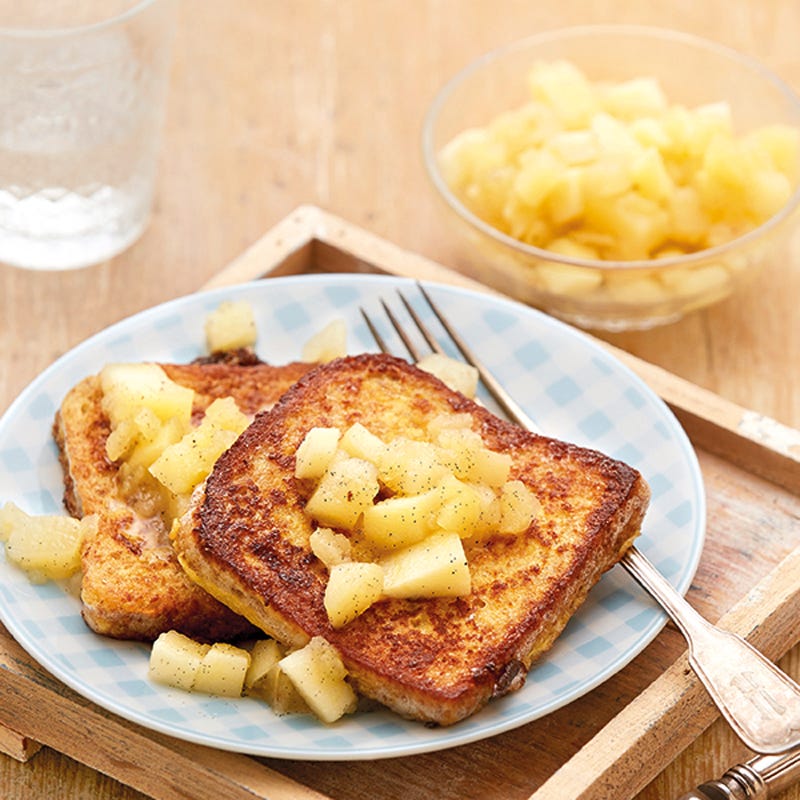 Arme Ritter mit Apfelkompott