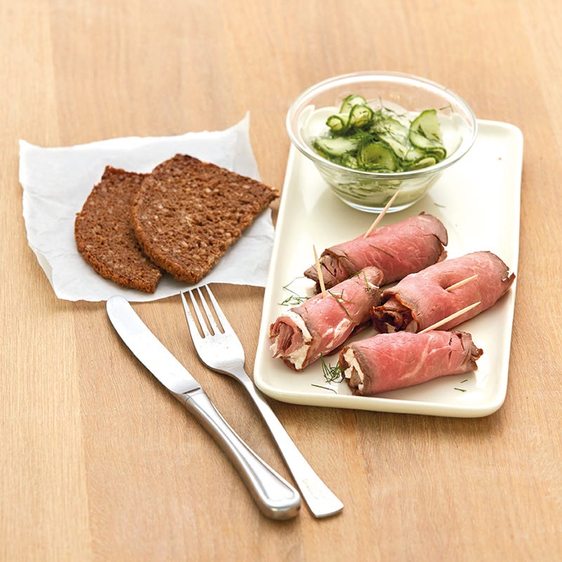 Roastbeefröllchen mit Meerrettichcreme