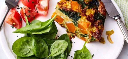 Squash & spinach frittata