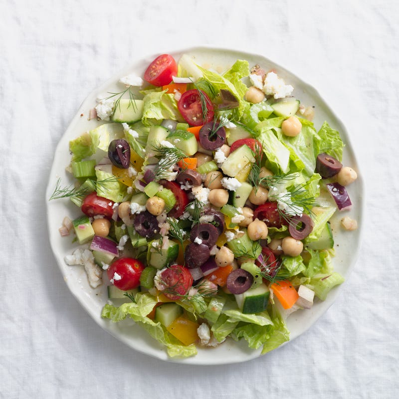 Photo de Salade grecque hachée avec feta et olives par WW