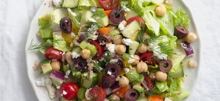 Greek Chopped Salad with Feta and Olives
