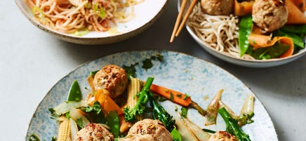 Asian-style turkey meatballs