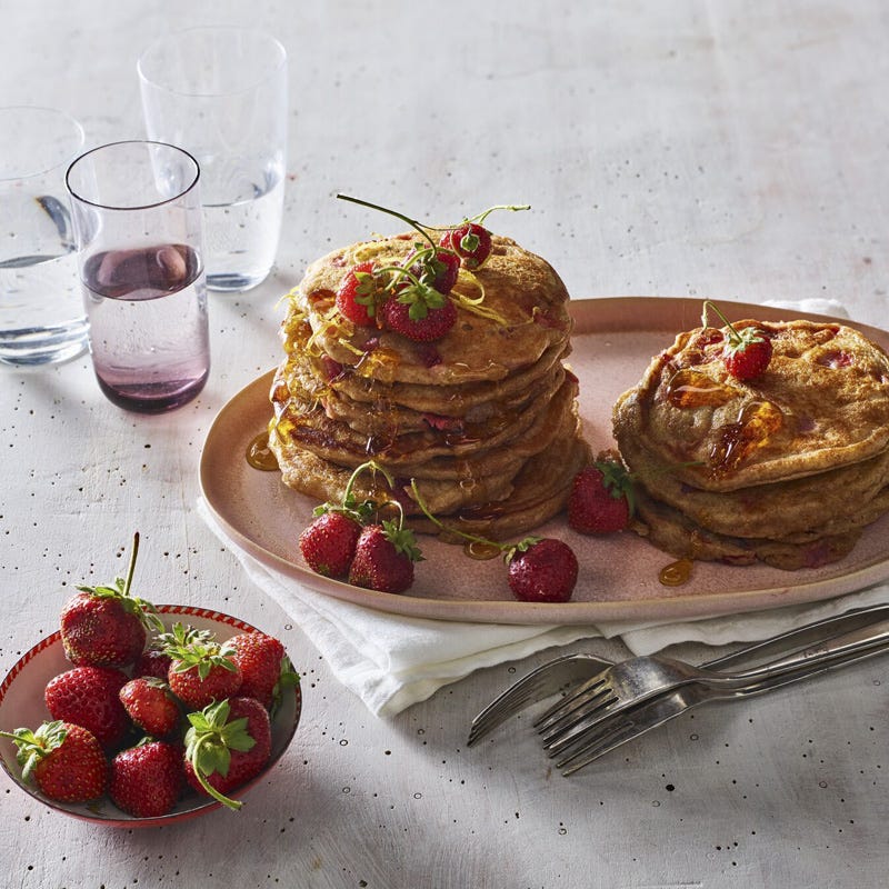 Strawberry-lemon pancakes
