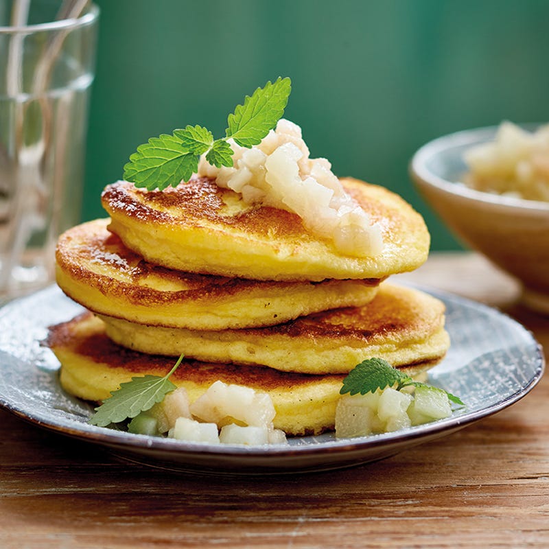 Quarkpuffer mit Quittenkompott