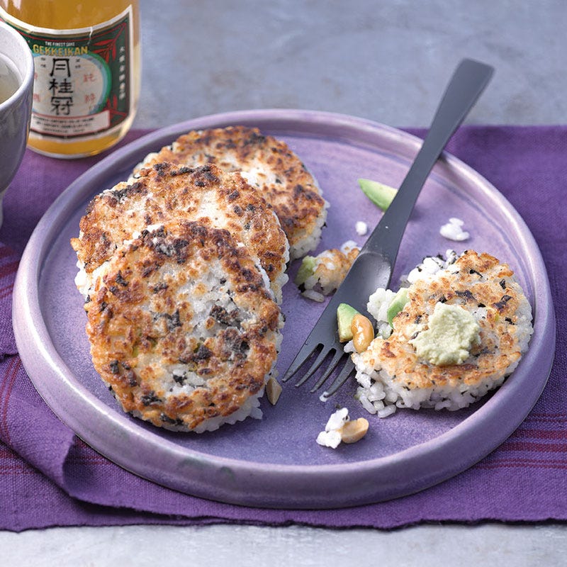 Gebratene Reistaler mit Avocado