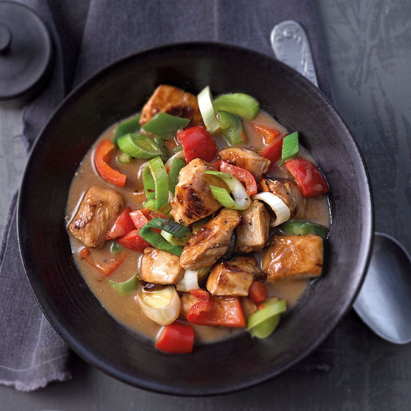 Hähnchen Kung Pao mit Reis