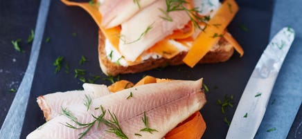 Forellentoast mit Meerrettich