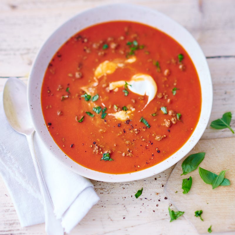 Tomatensuppe mit Tatar