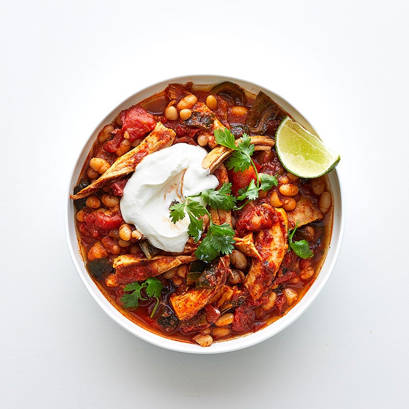 Poblano and turkey chili