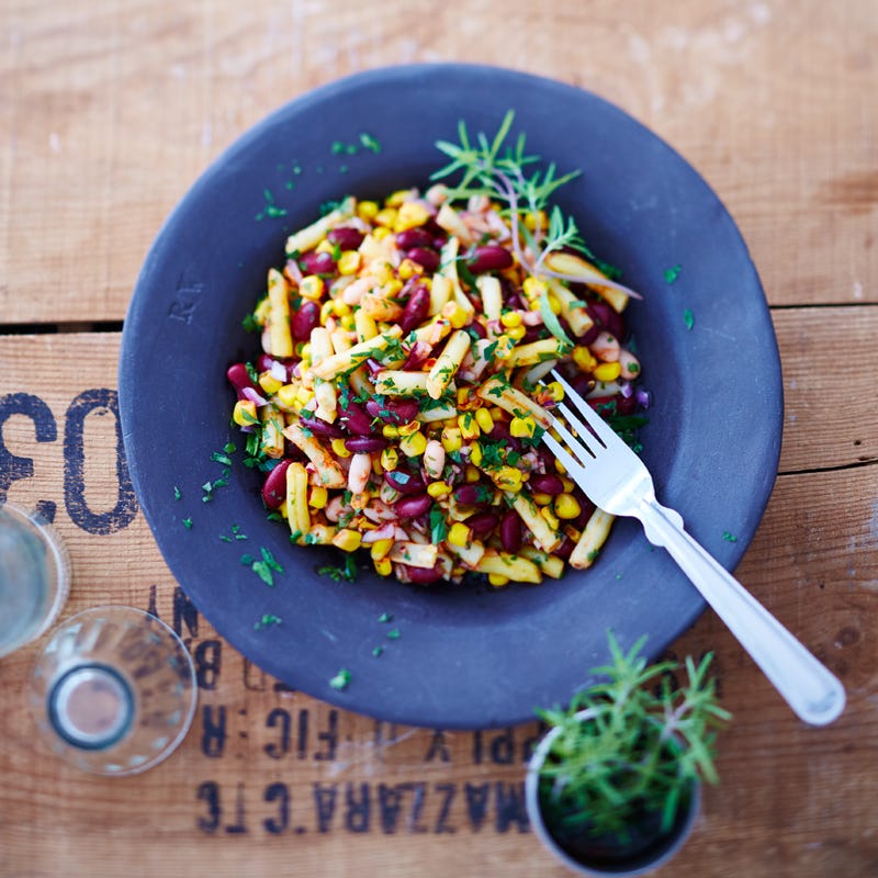 Bohnensalat mit Tomatendressing