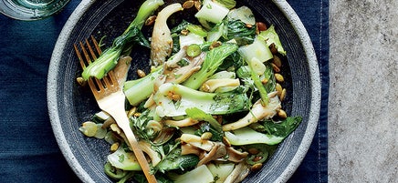 Bok Choy with Oyster Mushrooms