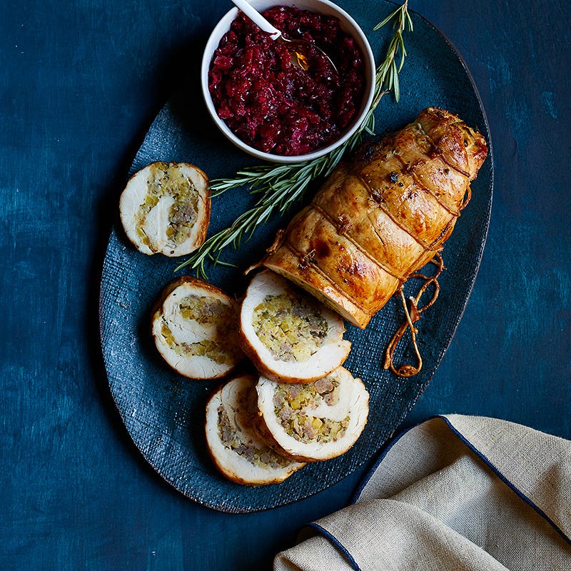 Photo of Turkey breast roulade with apple, corn bread and sausage by WW