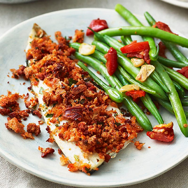 Photo of Sea bass fillets with chorizo crumb by WW