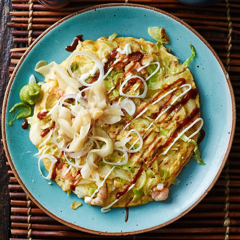 Photo of Japanese prawn & cabbage pancakes by WW