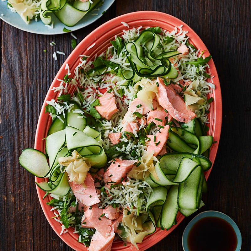 Photo of Sushi-style rice salad with salmon by WW