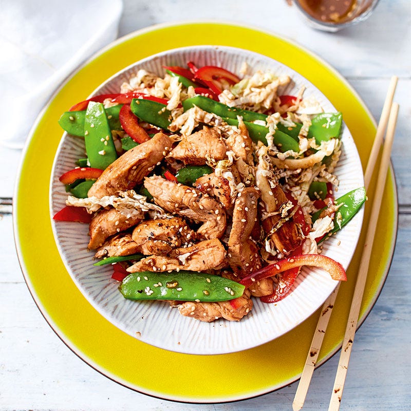 Asia Geflügelsalat mit Sesamdressing