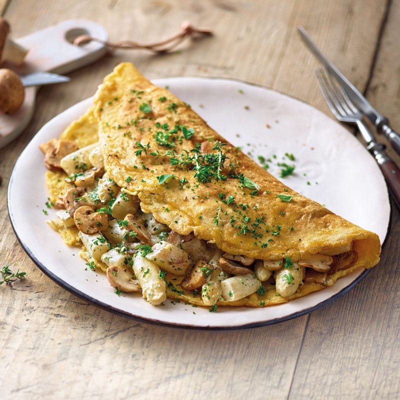 Champignon-Spargel-Omelette