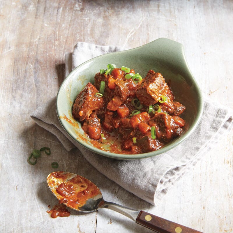 Slow cooker steak chili