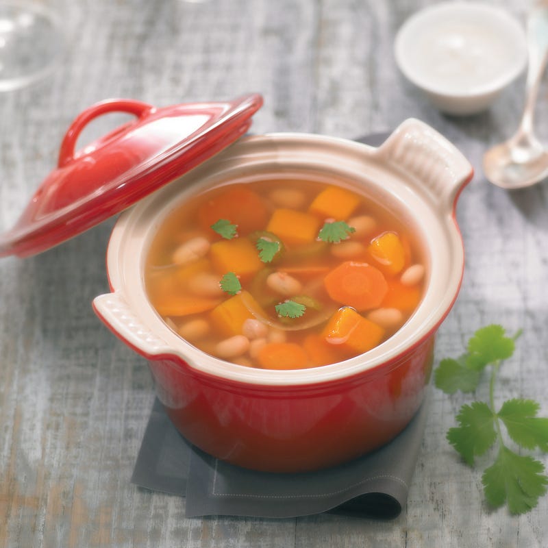 Soupe coco potiron au yaourt épicé