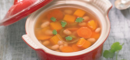 Soupe coco potiron au yaourt épicé