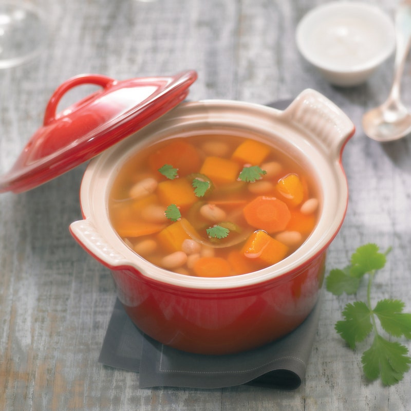 Soupe coco potiron au yaourt épicé