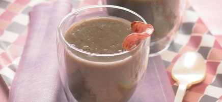 Velouté de lentilles, chips de bacon