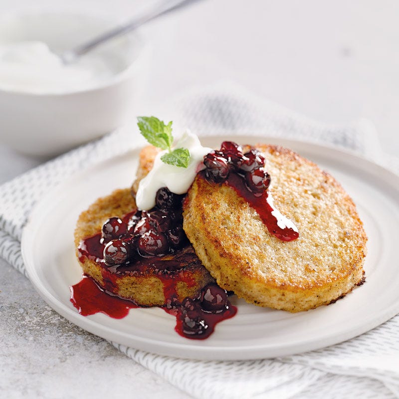 Arme Ritter mit Heidelbeeren