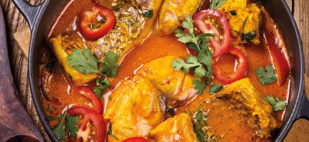 Fischpfanne mit Kokosmilch