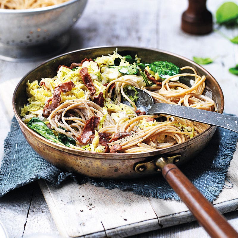 Pasta mit Wirsing und Speck