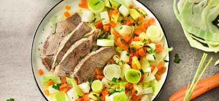 Jarret de bœuf aux légumes d'hiver